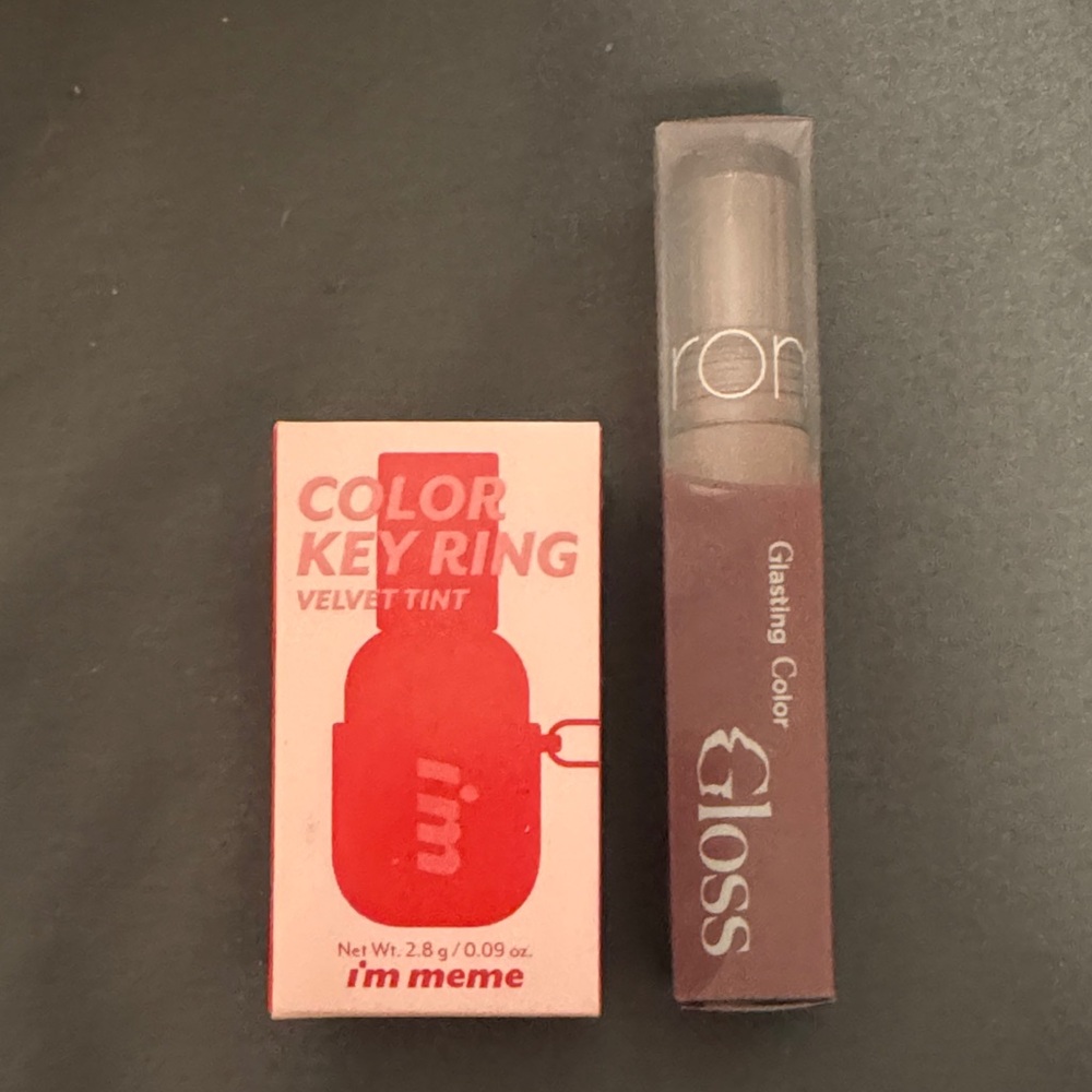 Romand (Rom&nd) Lip Gloss I'm Meme Key Ring Velvet Lip Tint Set/Bundle